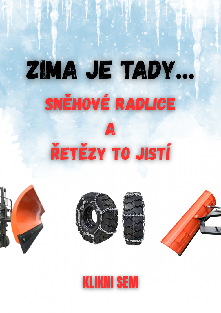 Sněžné radlice a řetězy